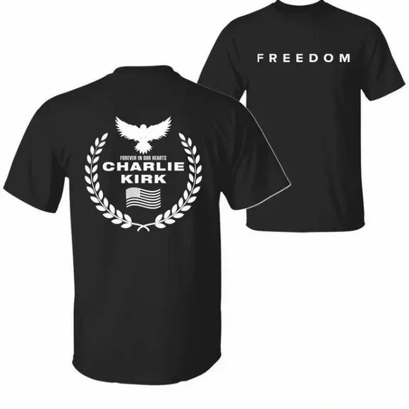 Charlie Kirk Shirt, Memorial Tribute Freedom T-Shirt Thank You Tee (many Colors) - Picture 2 of 2